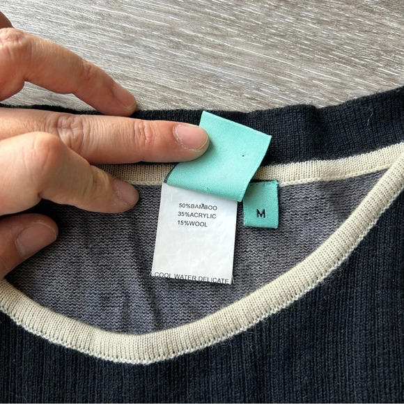 Bamboo Wool Blend Draped Tank Sweater - Picture 7 of 11